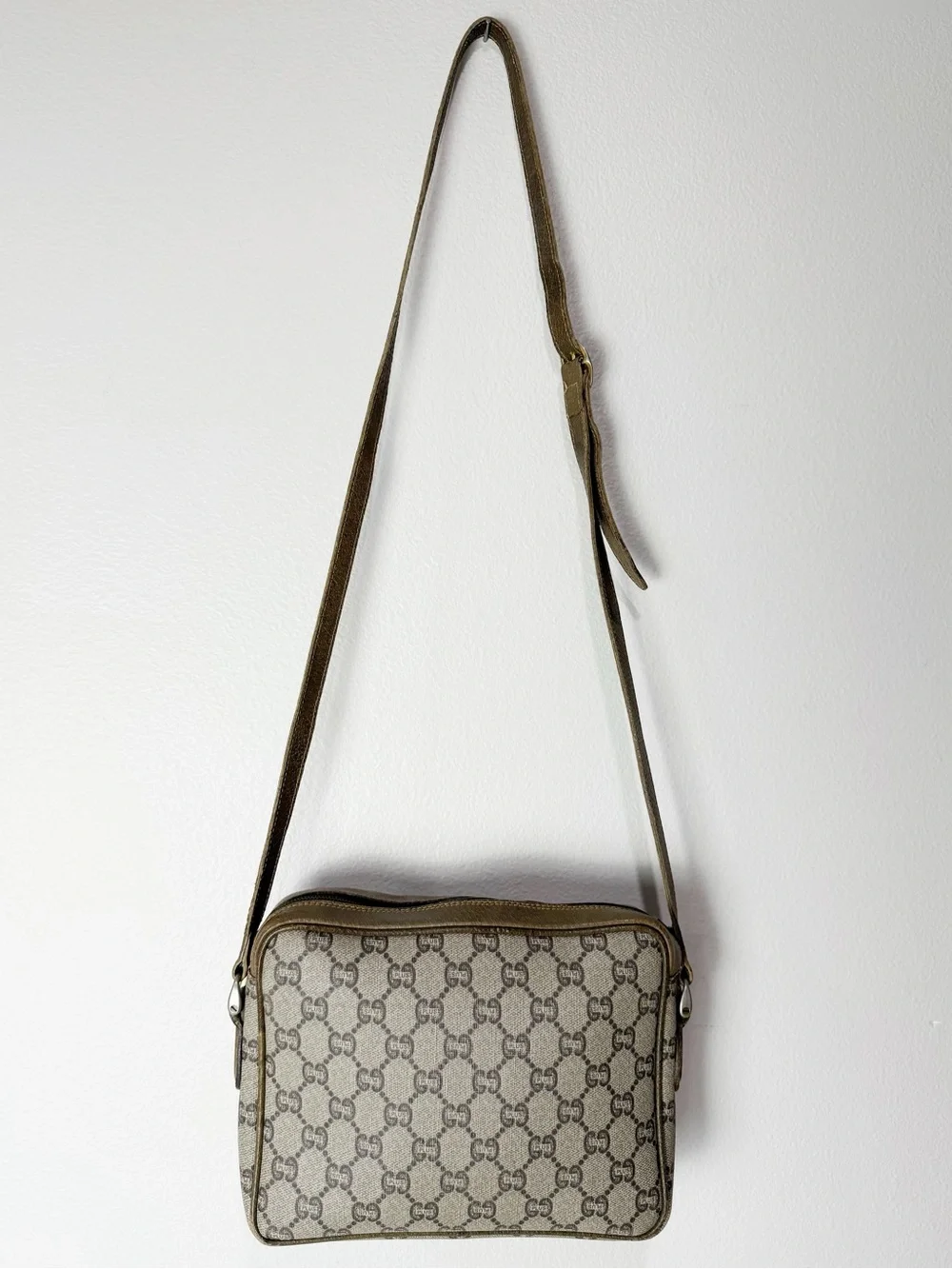 Vintage Gucci Plus GG Monogram Crossbody Bag